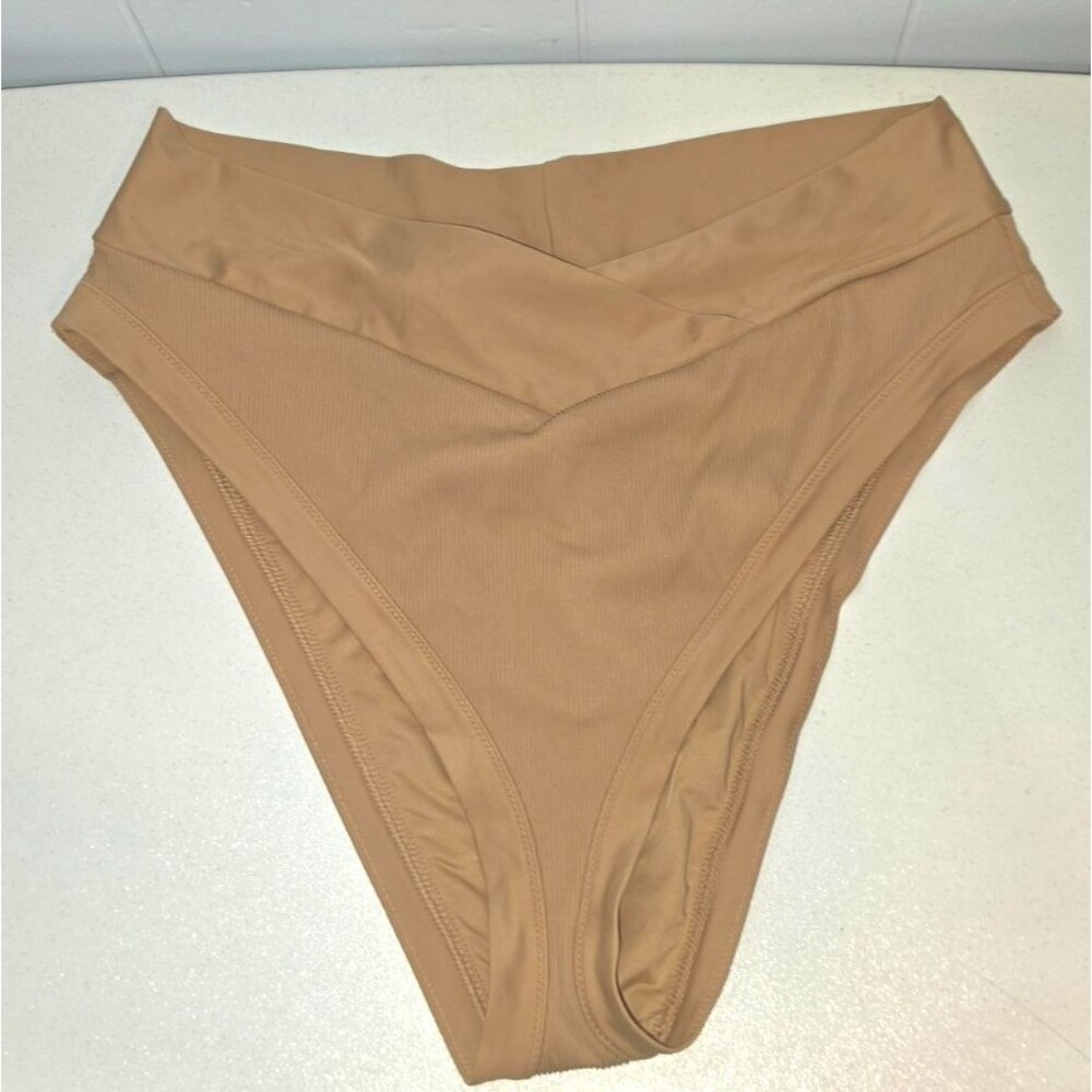 Aerie High Cut Cheeky Brown Swim Bathing Suit Bottom Size XXL NEW